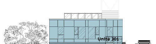 Plan unité 301 condo a vendre projet Le Rosemont
